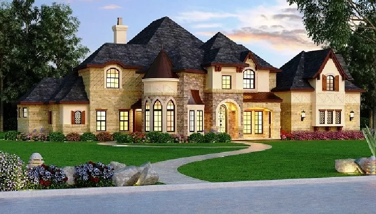 image of large traditional house plan 9630